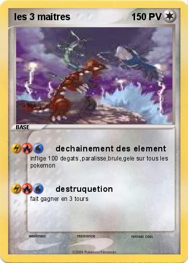 Pokemon les 3 maitres