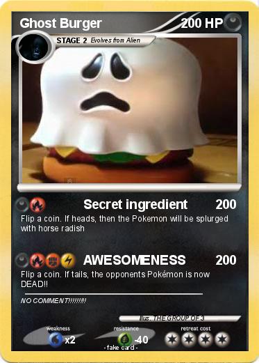 Pokemon Ghost Burger