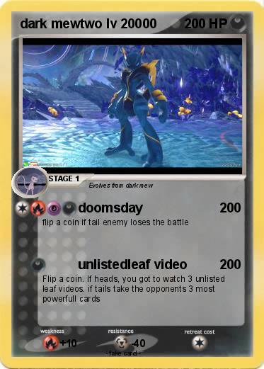 Pokemon dark mewtwo lv 20000