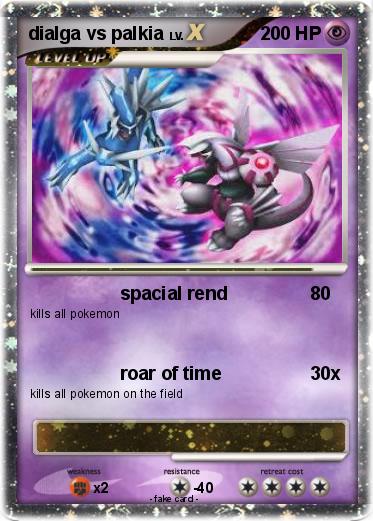 Pokemon dialga vs palkia