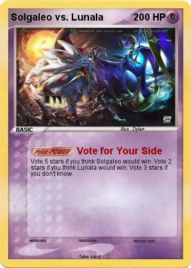 Pokemon Solgaleo vs. Lunala