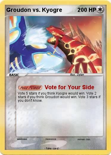 Pokemon Groudon vs. Kyogre