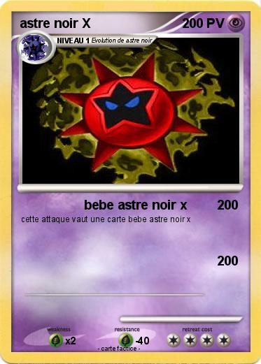 Pokemon astre noir X