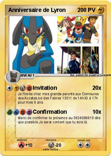 Pokemon Anniversaire de Lyron