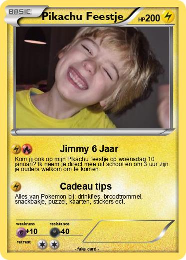 Pokemon Pikachu Feestje