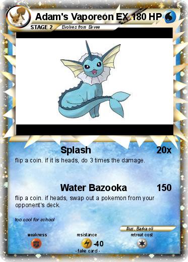 Pokemon Adam's Vaporeon EX