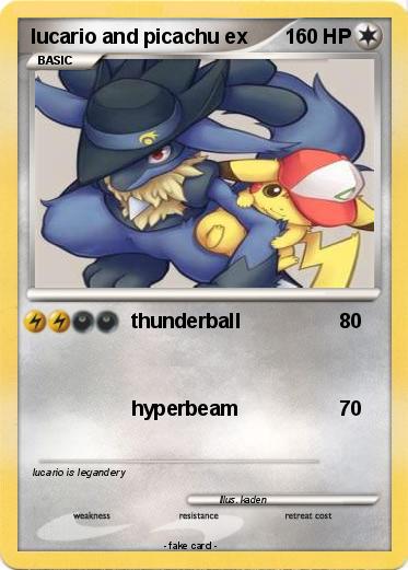 Pokemon lucario and picachu ex