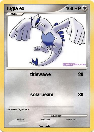 Pokemon lugia ex