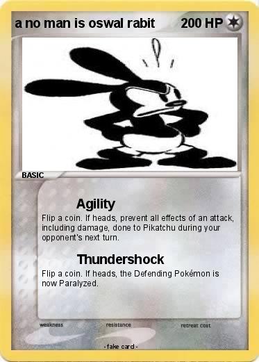 Pokemon a no man is oswal rabit