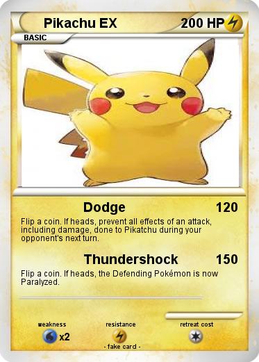 Pokemon Pikachu EX