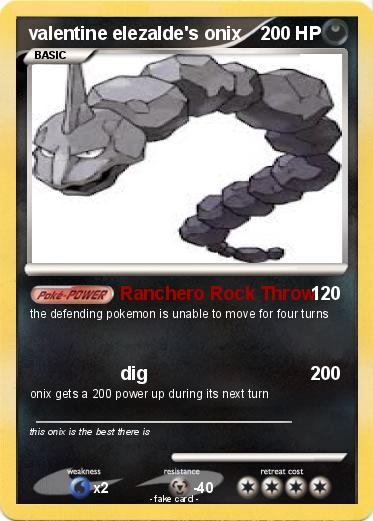 Pokemon valentine elezalde's onix