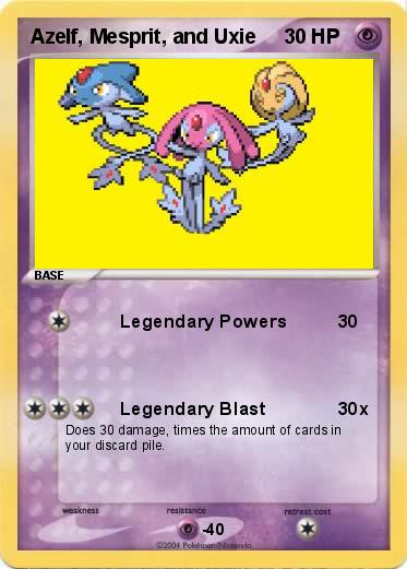 Pokemon Azelf, Mesprit, and Uxie