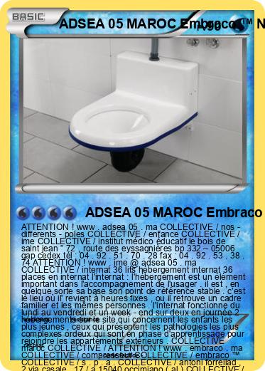 Pokemon ADSEA 05 MAROC Embraco ™ NB 3119 Z COLLECTIVE UNITÉ A INTERNAT MAROC IME MAROC