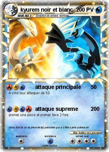 Pokemon kyurem noir et blanc