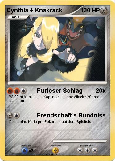 Pokemon Cynthia + Knakrack