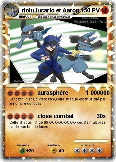 Pokemon riolu,lucario et Aaron