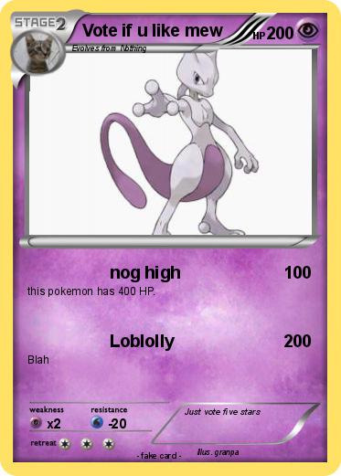 Pokemon Vote if u like mew