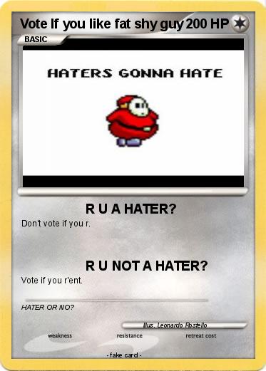 Pokemon Vote If you like fat shy guy