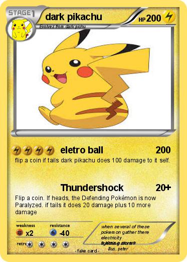 Pokemon dark pikachu