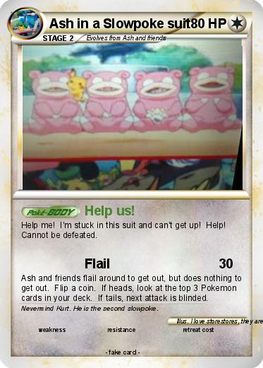 Pokemon Ash in a Slowpoke suit