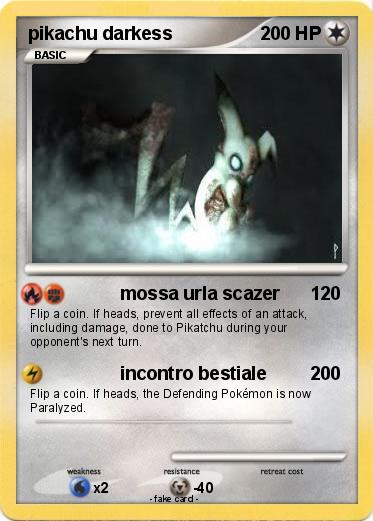 Pokemon pikachu darkess