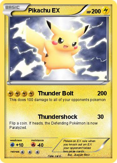 Pokemon Pikachu EX