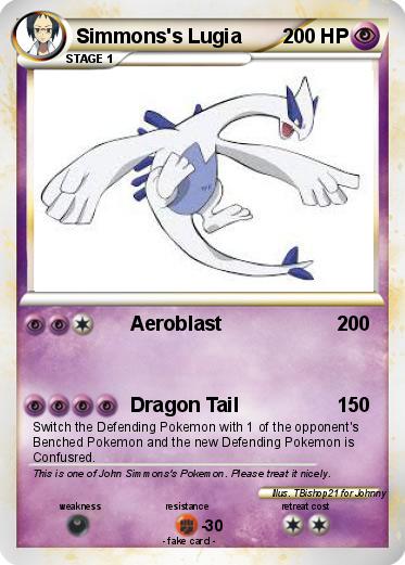 Pokemon Simmons's Lugia