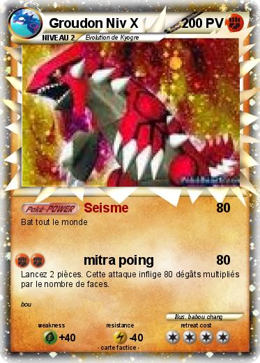 Pokemon Groudon Niv X