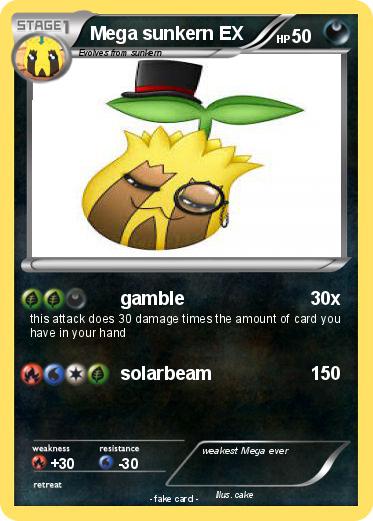 Pokemon Mega sunkern EX