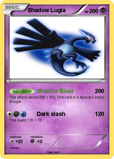 Pokemon Shadow Lugia