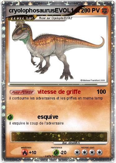 Pokemon cryolophosaurusEVOL1