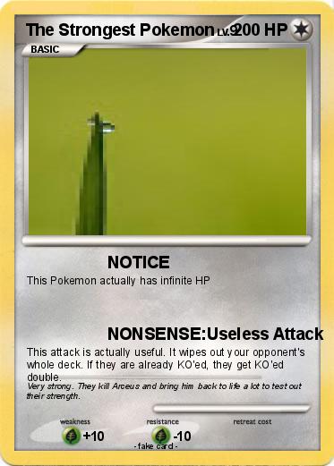 Pokemon The Strongest Pokemon