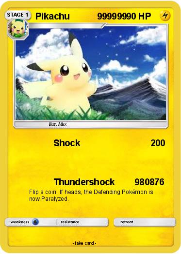 Pokemon Pikachu           999999