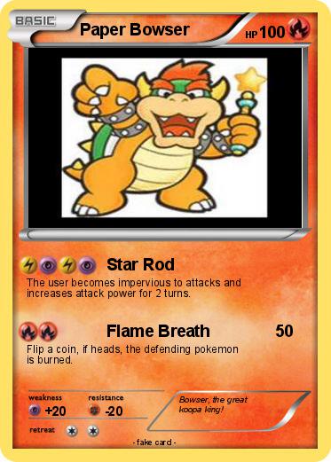 Pokemon Paper Bowser