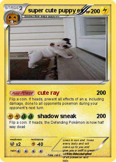 Pokemon super cute puppy ex