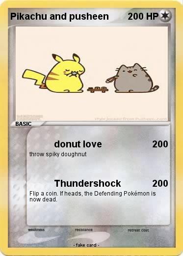 Pokemon Pikachu and pusheen