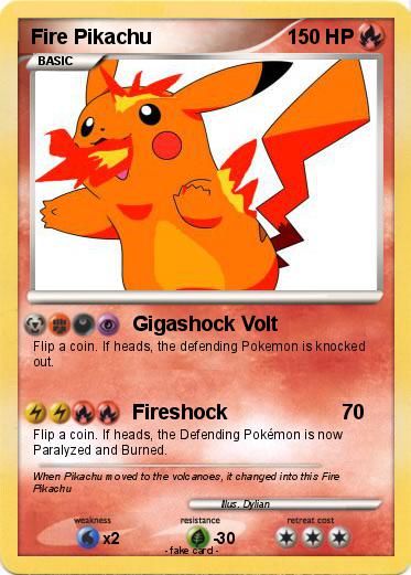 Pokemon Fire Pikachu