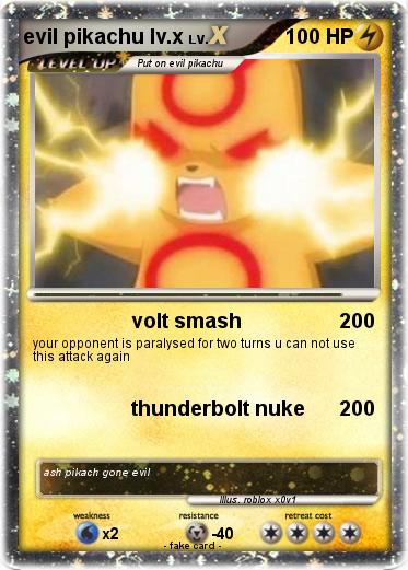 Pokemon evil pikachu lv.x