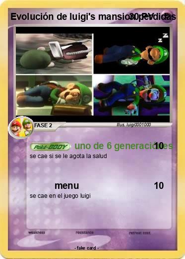 Pokemon Evolución de luigi's mansion perdidas