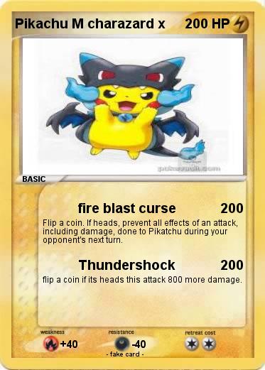 Pokemon Pikachu M charazard x