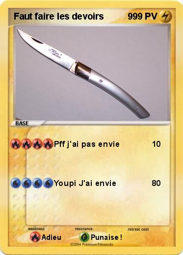 Pokemon Faut faire les devoirs