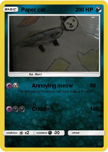 Pokemon Paper cat