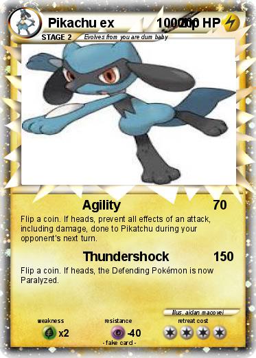 Pokemon Pikachu ex            1000hp