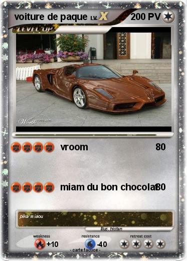 Pokemon voiture de paque