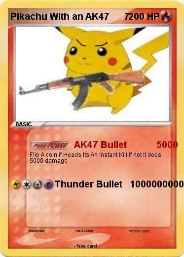 Pokemon Pikachu With an AK47      7
