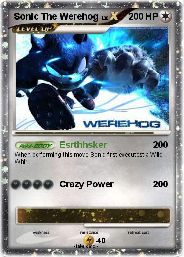 Pokemon Sonic The Werehog