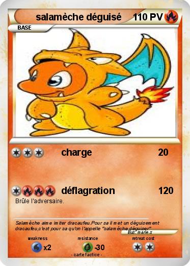 Pokemon salamèche déguisé