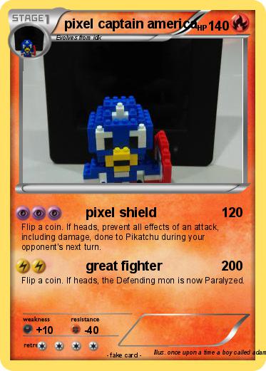Pokemon pixel captain america