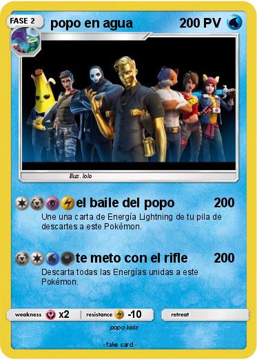 Pokemon popo en agua