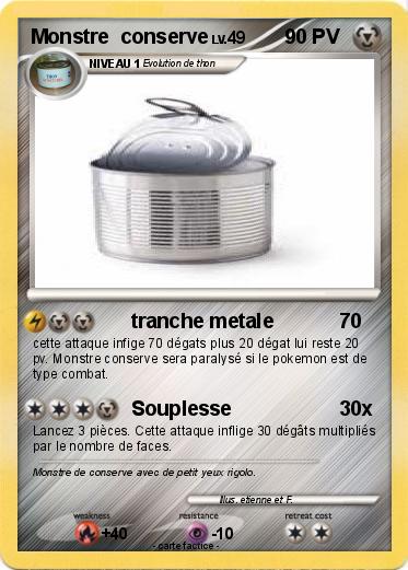 Pokemon Monstre  conserve